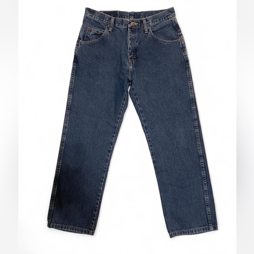 Wrangler Men's Dark Blue Straight Jeans